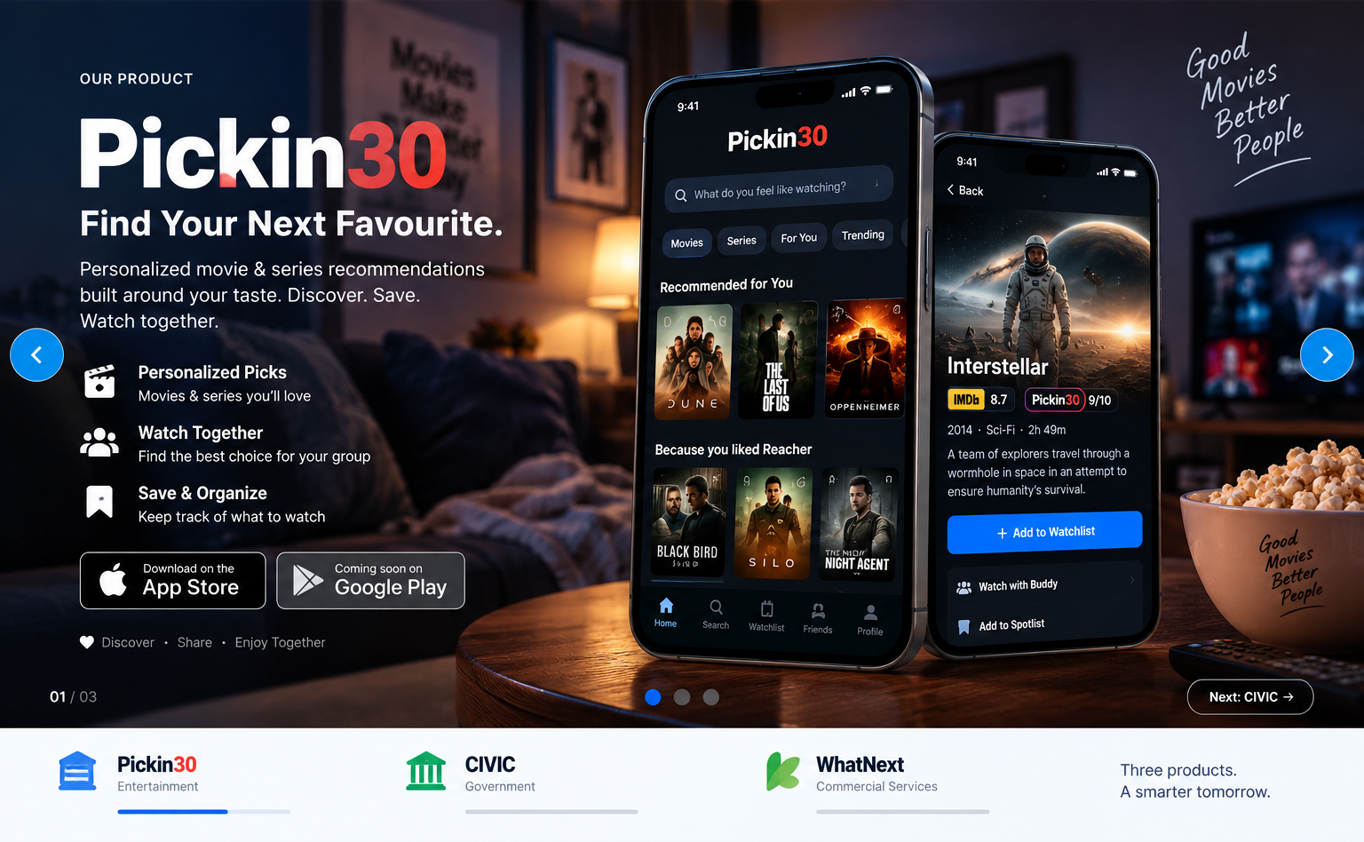 Pickin30 app preview