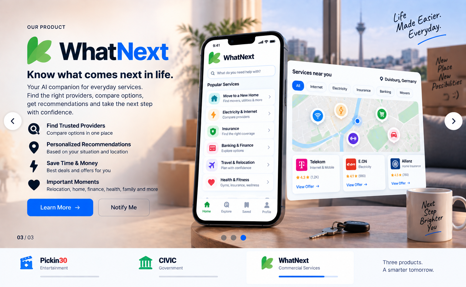 WhatNext commercial services preview